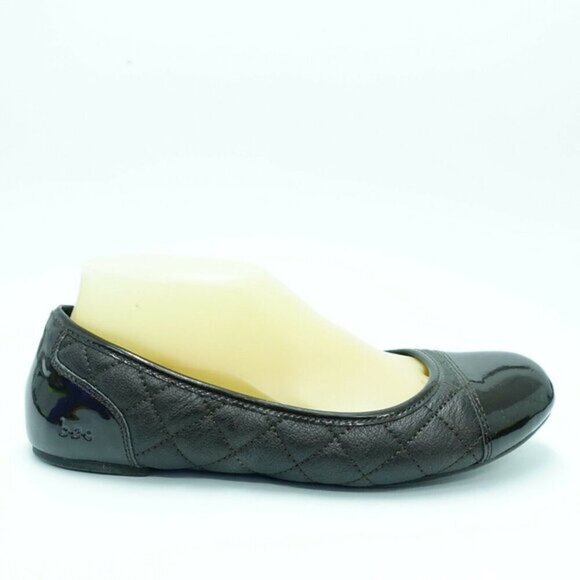 B.O.C. Ballerina flats Women size‎ 8.5 Brown Faux Leather quilted cap toe - Picture 2 of 10